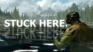 Skyrim, but I can't leave the water
