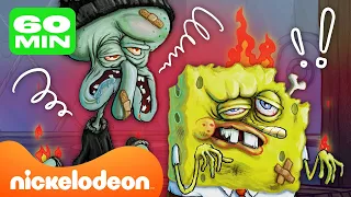 SpongeBob | 60 MINUT Tłustego Kraba od podszewki! 🦀 | Nickelodeon Polska