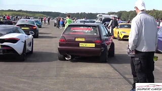 1300HP Volkswagen Golf 2 R33 Turbo Speedmakers Vogtland 1 2 Mile Accelerations!