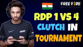 @RDPFF 1 VS 4 CLUTCH IN TOURNAMENT- FREE FIRE ESPORTS PAHADI, FOZYAJAY, ICONIC