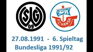 SG Wattenscheid 09 vs FC Hansa  Bundesliga 1991