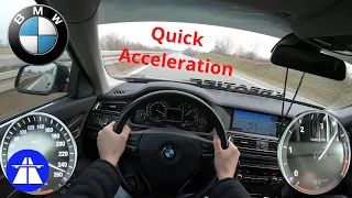 BMW F01 730d STAGE 2 320HP TOP SPEED GERMAN AUTOBAHN [TEST DRIVE 4K] MAX ACCELERATION