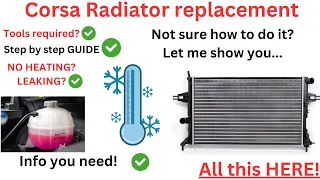 Opel how to replacement radiator cooler DIY