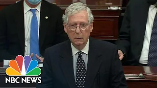 McConnell Speaks After Rioters At Capitol Halt Electoral College Vote Count | NBC News NOW