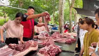 The quality of this pork is very good, even if it is very fat, he is willing to buy it.