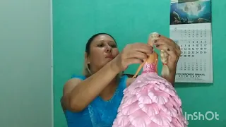 Muñeca De XV Años En Foamy Rosa.