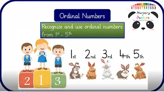 Ordinal Number Video Lesson for Kindergarten and Nursery