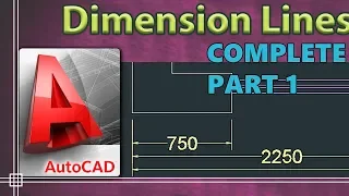 Autocad 2018 - Dimension lines (complete tutorial!) PART 1