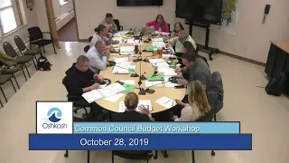 Oshkosh Common Council Budget Workshop (Part 2 of 2) - 10/28/19