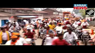 Union Minister And BJP's Sambalpur Lok Sabha Candidate Dharmendra Pradhan Holds Roadshow In Deogarh