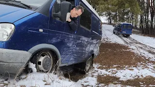 Задньопривідна ГАЗель без ланцюгів та з ланцюгами. Оффроуд випробування