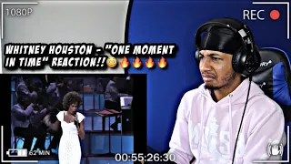 Whitney Houston - One Moment In Time - (Live at Grammy, 1989) REACTION!!🔥🔥🔥