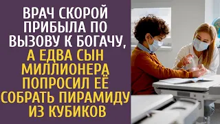 Врач скорой прибыла на вызов к богачу, а едва сын миллионера попросил её собрать пирамиду из кубиков