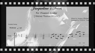 Jacqueline's Tears(자클린의 눈물)/Werner Thomas-Mifune/Jacques Offenbach/Classical guitar/tab/Sheet Music