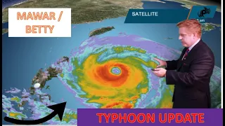 Betty / Mawar Typhoon Update near Luzon Philippines, Flood threat from Habagat