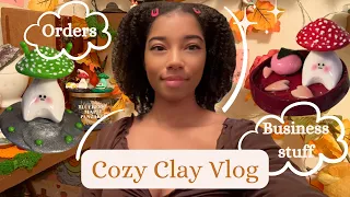 Cozy Clay Studio Vlog | Doing Orders | Shop Stuff | Finishing Designs