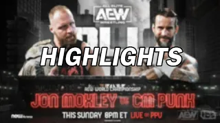 Jon Moxley vs. CM Punk | AEW ALL OUT 2022 | Highlights |
