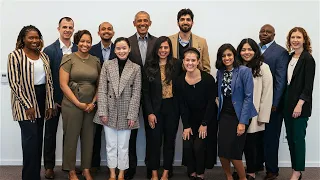 President Obama talks disinformation and democracy during Chicago visit