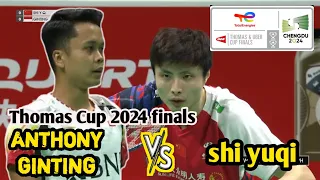 final badminton thomas cup 2024 | anthony GINTING [ INA]  vs shi YUQI [CHN] #badminton