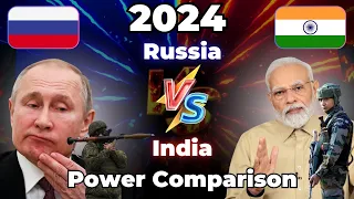 RUSSIA VS INDIA Power Comparison 2024 #indiavsrussia #military #power #comparison #defence