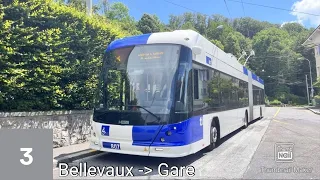 Ligne 3 / de Lausanne, gare à Lausanne, Bellevaux