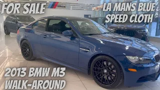 2013 BMW E92 M3 For Sale La Mans Blue with Speed Cloth Interior!