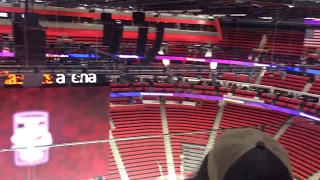 View from upper deck gondola of Detroit red wings new home at little Caesars arena