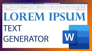 Undocumented MS Word: How to insert Lorem Ipsum dummy text into Word