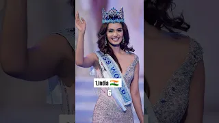 Top 10 Countries With The Most Miss World Winners 👑 #top10 #viral #shorts