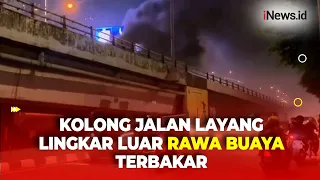 Kolong Jalan Layang Lingkar Luar Rawa Buaya Terbakar Gegara Ban Bekas