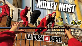 Parkour MONEY HEIST Escape SECURITY CHASE In REAL LIFE (BELLA CIAO REMIX) 4.0 | Epic Live Action POV