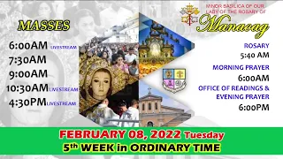 MANAOAG MASS - Tuesday of the Fifth Week in Ordinary Time - February 8, 2022/10:30 a.m.