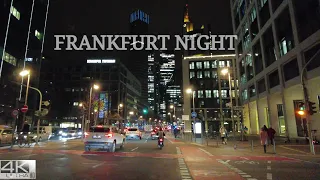 Driving in Frankfurt at Night Germany | 4K 60fps Drive Tour 2022