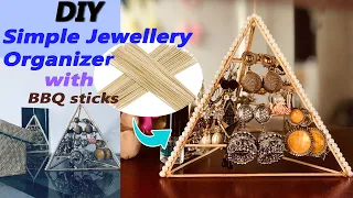 DIY a Simple /Cute Jewellery Organizer with BBQ sticks