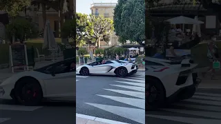 Lamborghini Aventador VS AMG GT gang on the move #shorts #cars