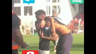 Brazilian Forward Neymar Jr Gives his  shirt to kid. NIMES VS PSG Highlight 2018
