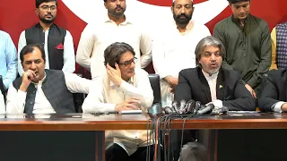 PTI Leaders Ali Mohammad Khan, Rauf Hassan & Abuzar Salman Niazi Press Conference in Islamabad