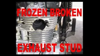 Remove a Frozen Broken Exhaust Stud on a motorcycle