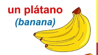 Spanish Lesson 42 - FRUITS in Spanish Food vocabulary FRUITS and VEGETABLES