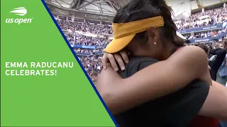Emma Raducanu Celebrates Her Victory | 2021 US Open