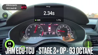 JHM Audi C7 A6 3.0T Stage 2+ Runs 11.57@119.13 on 93 Octane with Simple Bolt-Ons - Dragy