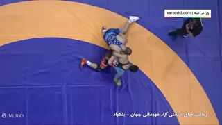 فیلم کامل کشتی حسن یزدانی در مقابل دیوید تیلور و ضربه فنی شدن شاه حسن#حسن_یزدانی #کشتی #wrestling
