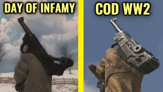COD WW2 vs Day of Infamy - Weapon Comparison