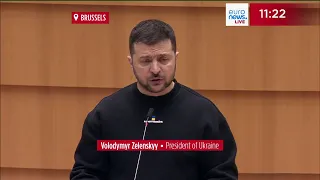 Selenskyj spricht vor dem EU-Parlament in Brüssel