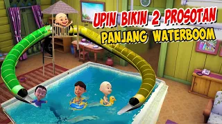 Upin ipin Bikin 2 Prosotan panjang Waterboom di Rumah , ipin senang ! GTA LUCU