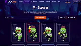 Игра ZomLand на Near  Protocol