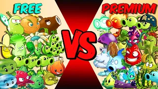 Team FREE vs PREMIUM Plants - Who Will Win? - PvZ 2 Plant vs Plant Challenge