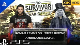 WWE 2K24 - Roman Reigns vs Uncle Howdy - Ambulance Match at Survivor War | PS5™ [4K60] 2024