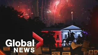 4th of July: Fireworks light up night sky amid protests in Washington, D.C.