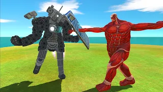 Skibiti Titan Cameraman Attck Colossal Titan - Animal Revolt Battle Simulator